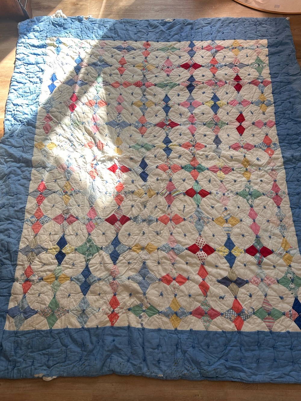 Vintage Handmade Cutter Quilt